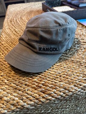 Kangol Gray Army Cadet Cap with Embroidered Logo